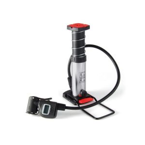BIKE PARTS Mini pompa a pedale manometro di qualità fino a 12 bar (digitale)