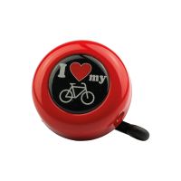Reich Bell jar I love my bike 55mm Ø (red)